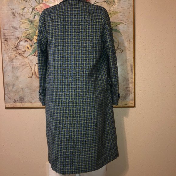 Sz M Ed Beehan's Tweed Shop Vintage 60’s 70’s Green Plaid Wool Jacket - Picture 12 of 16